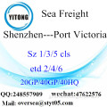 ビクトリア港への深セン港海貨物輸送